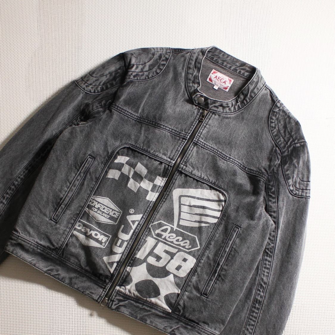 AECA WHITE 에이카 화이트 레이싱 데님 자켓 상품이미지3