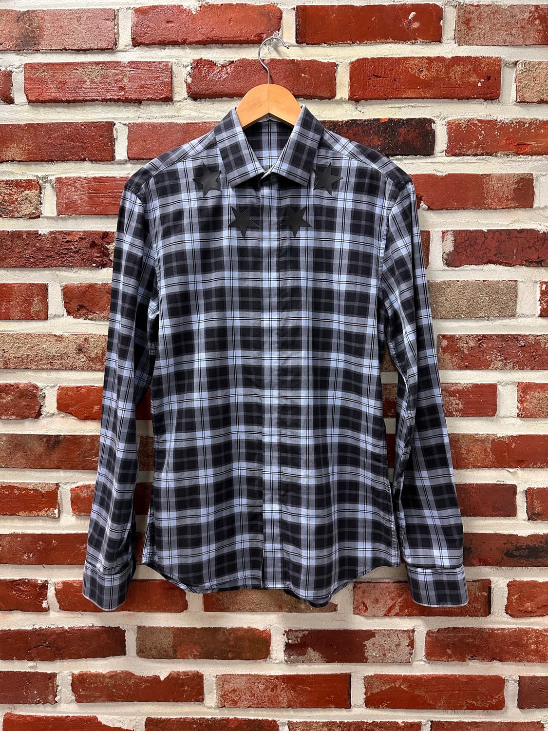 (38)지방시 별 패치 타탄체크 셔츠 상품이미지1