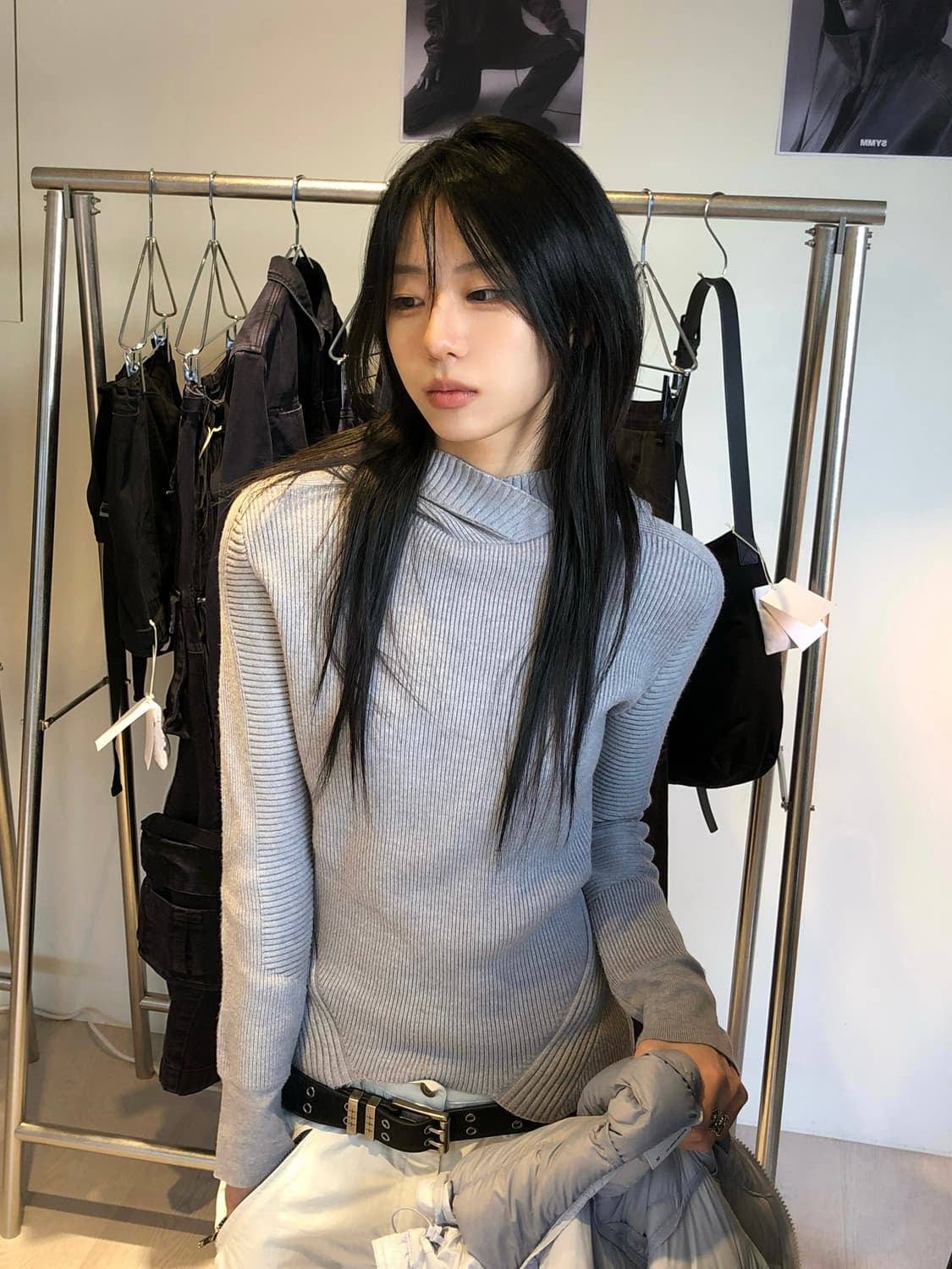 Bevan up 니트 후디 상품이미지1