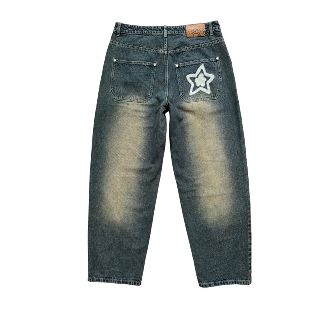 WASHED BLUE STAR JEANS 상품이미지1