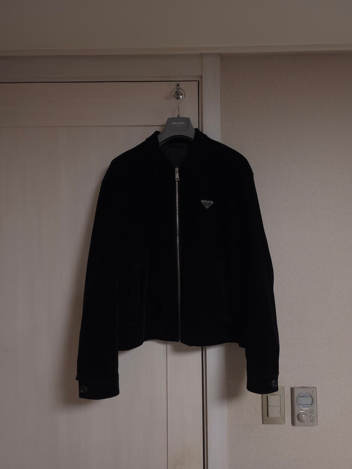 [XXL] 프라다 벨벳 블루종 자켓 블랙(SGB999) 상품이미지2