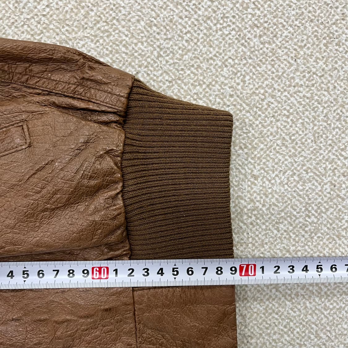 60 빈티지 양가죽 니트 봄버 자켓 0209M1 상품이미지7