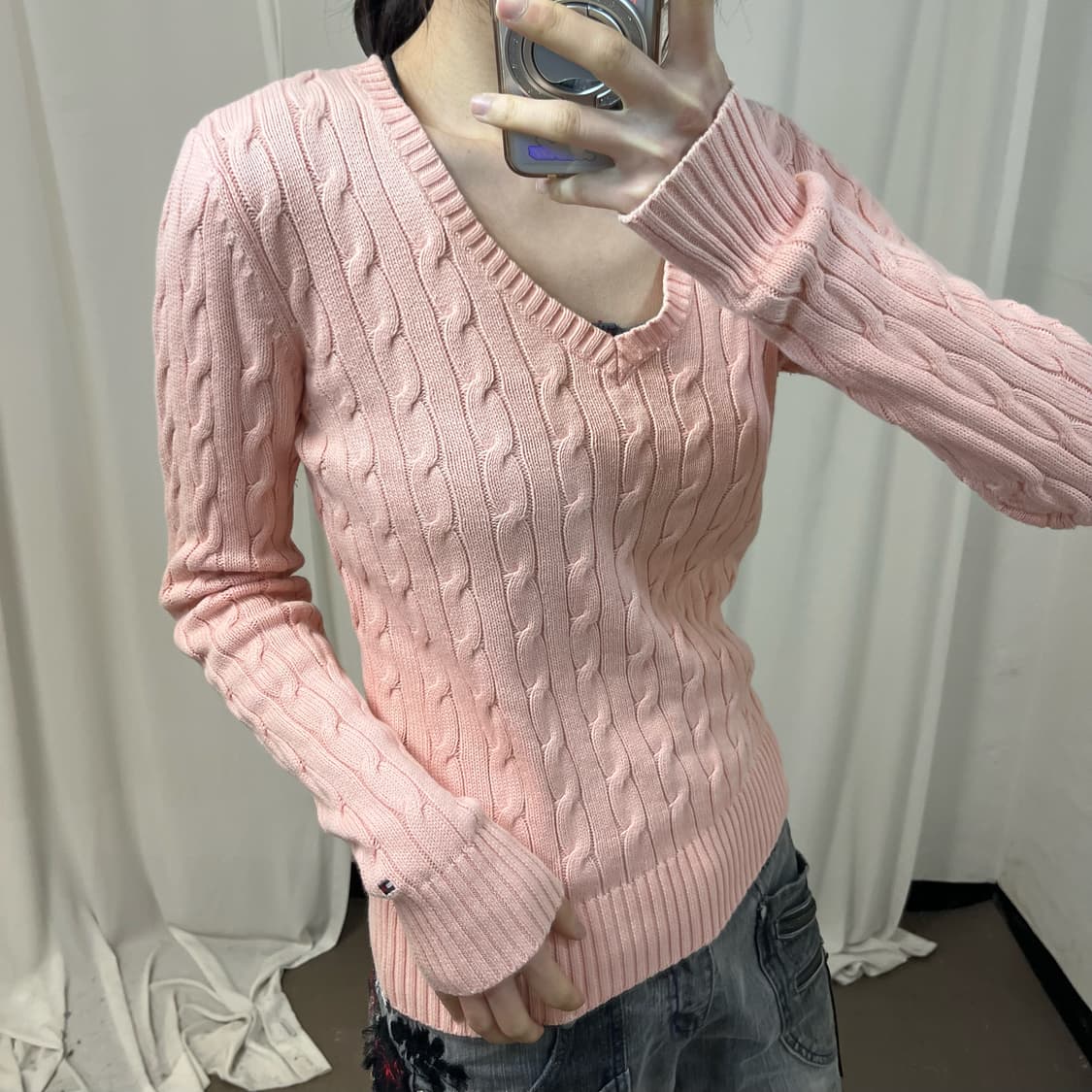 Tommy Hilfiger apricot cable knit 상품이미지3