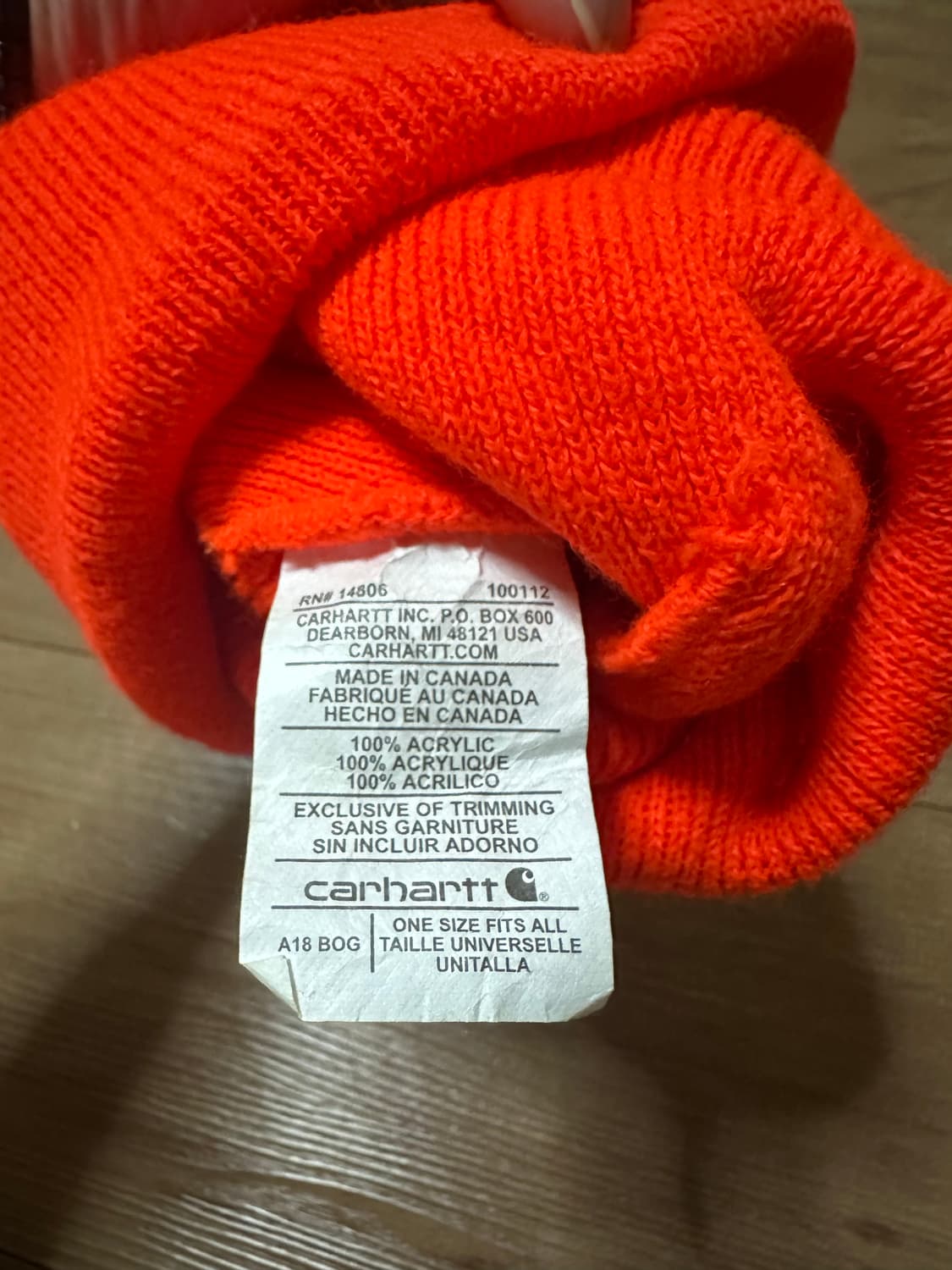 칼하트 오렌지 비니 판매 상품이미지5