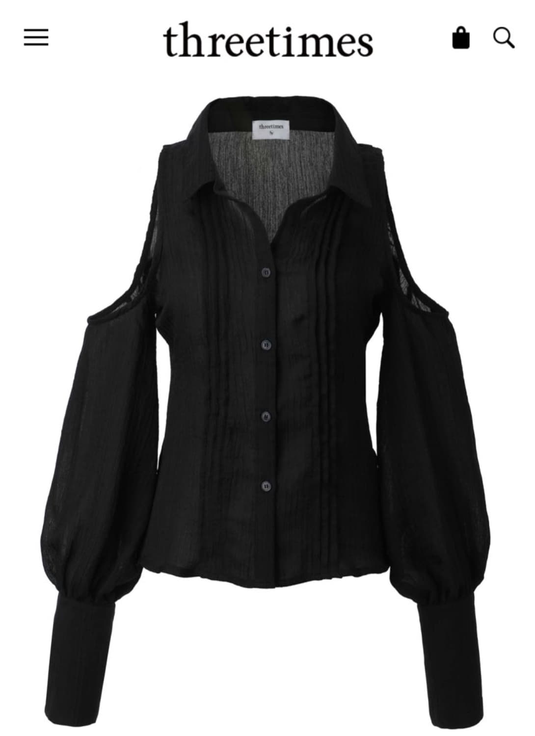 쓰리타임즈 자스민 블라우스 셔츠 상품이미지1