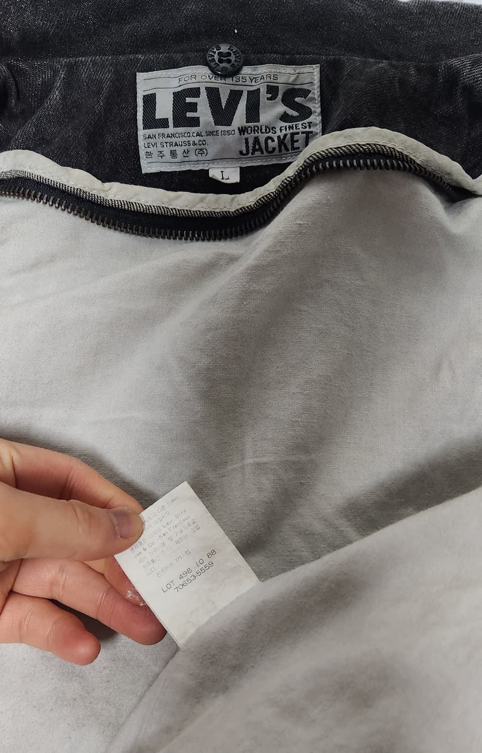 L 리바이스 90s 흑청 트리거 워크 자켓 상품이미지6
