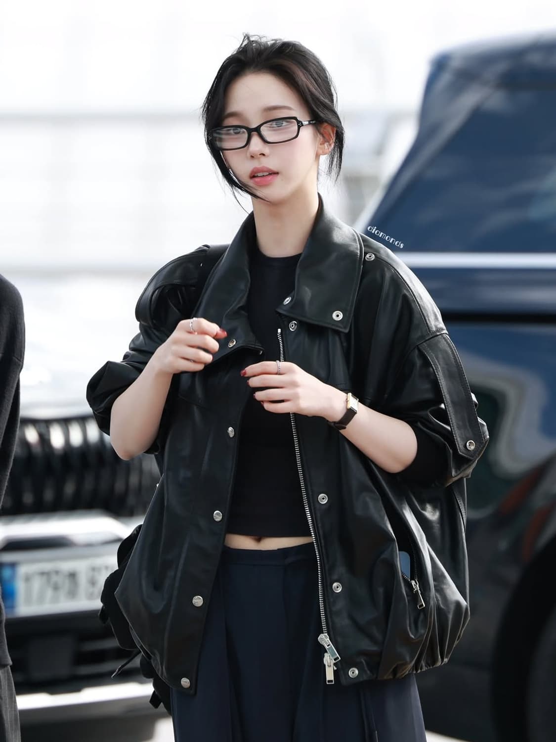 슬릭 뿔테 에스파 카리나 안경 Y2K 긱시크 선글라스 상품이미지3