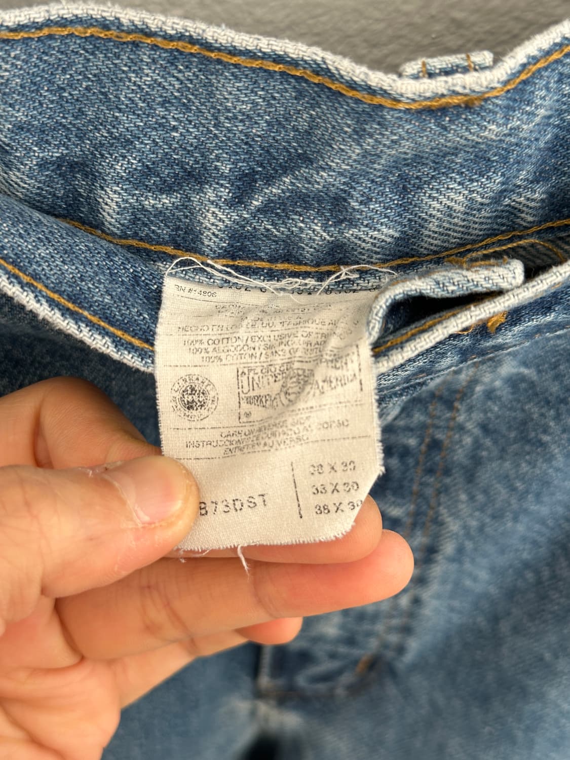00's OG USA 칼하트 데님 더블니 칼하트 썩블니 워크팬츠 상품이미지9