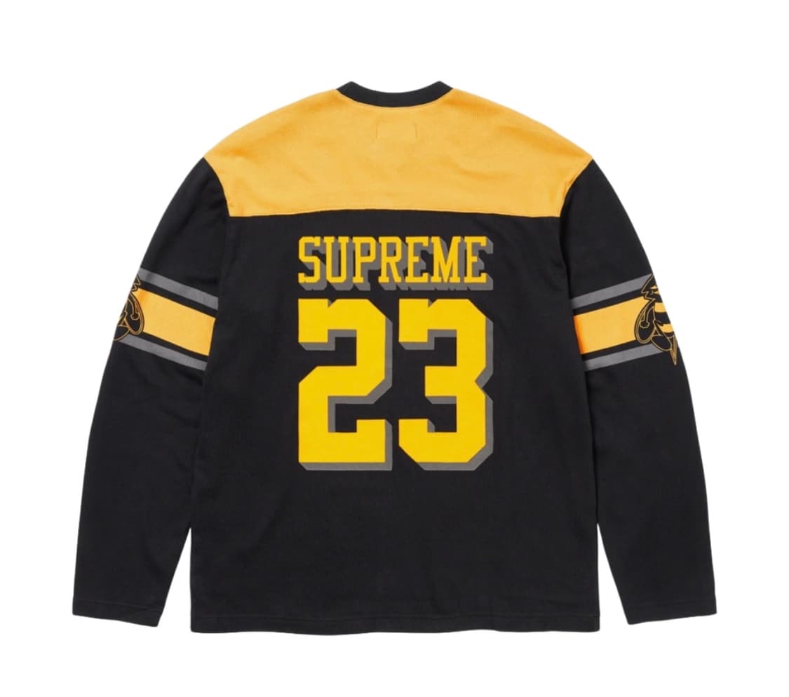 23FW 슈프림 범블비 롱슬리브 풋볼 탑 블랙 - L (새상품) 상품이미지2