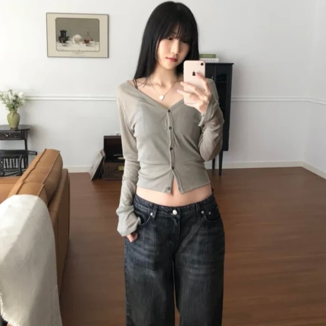 텐셀 시스루 가디건  상품이미지2