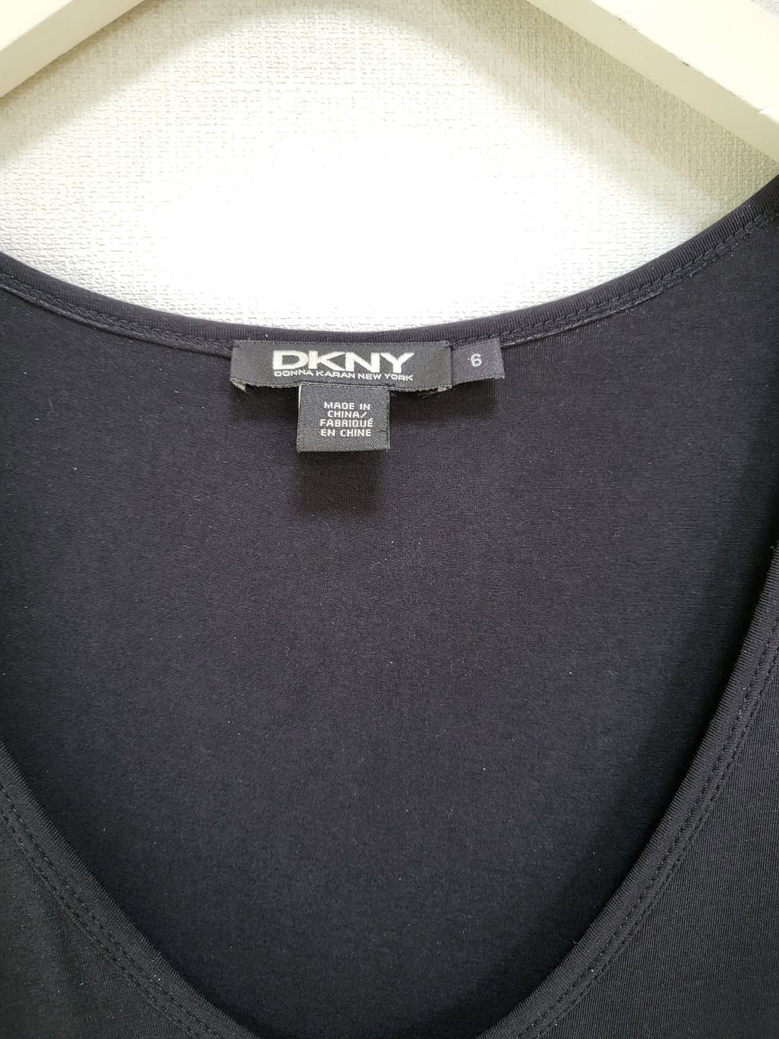 일본구매 DKNY 도나카렌 리얼가죽+고급린넨+면 배색 원피스 free 상품이미지2