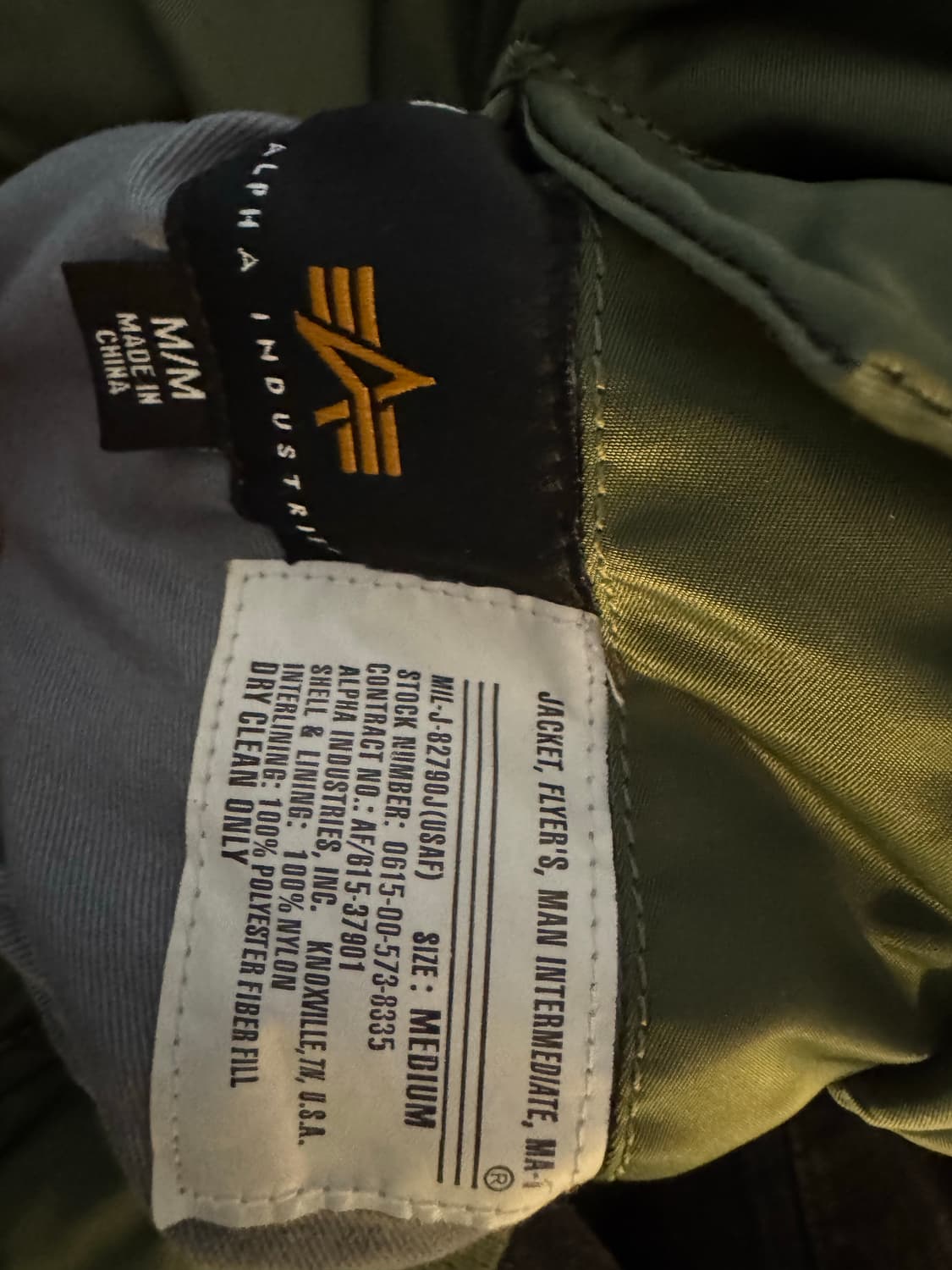 알파인더스트리 MA-1 플라이트 재킷 상품이미지2