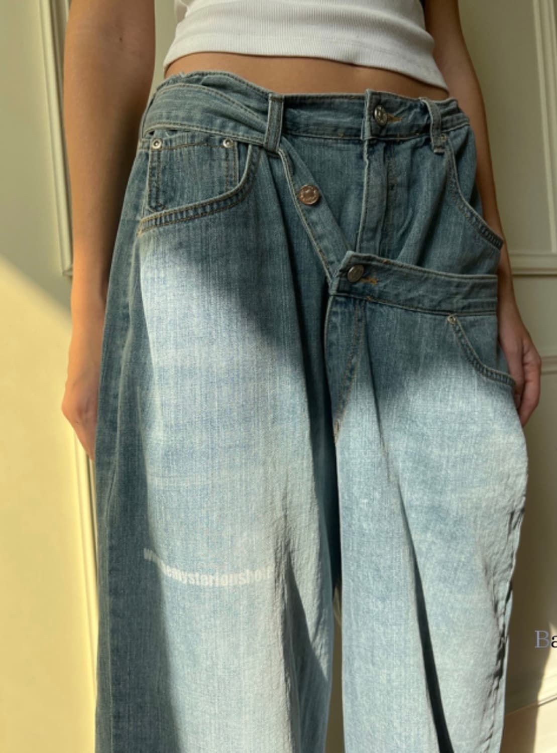 더미스테리어스호텔 크로스 레이어드 데님 1사이즈 상품이미지3