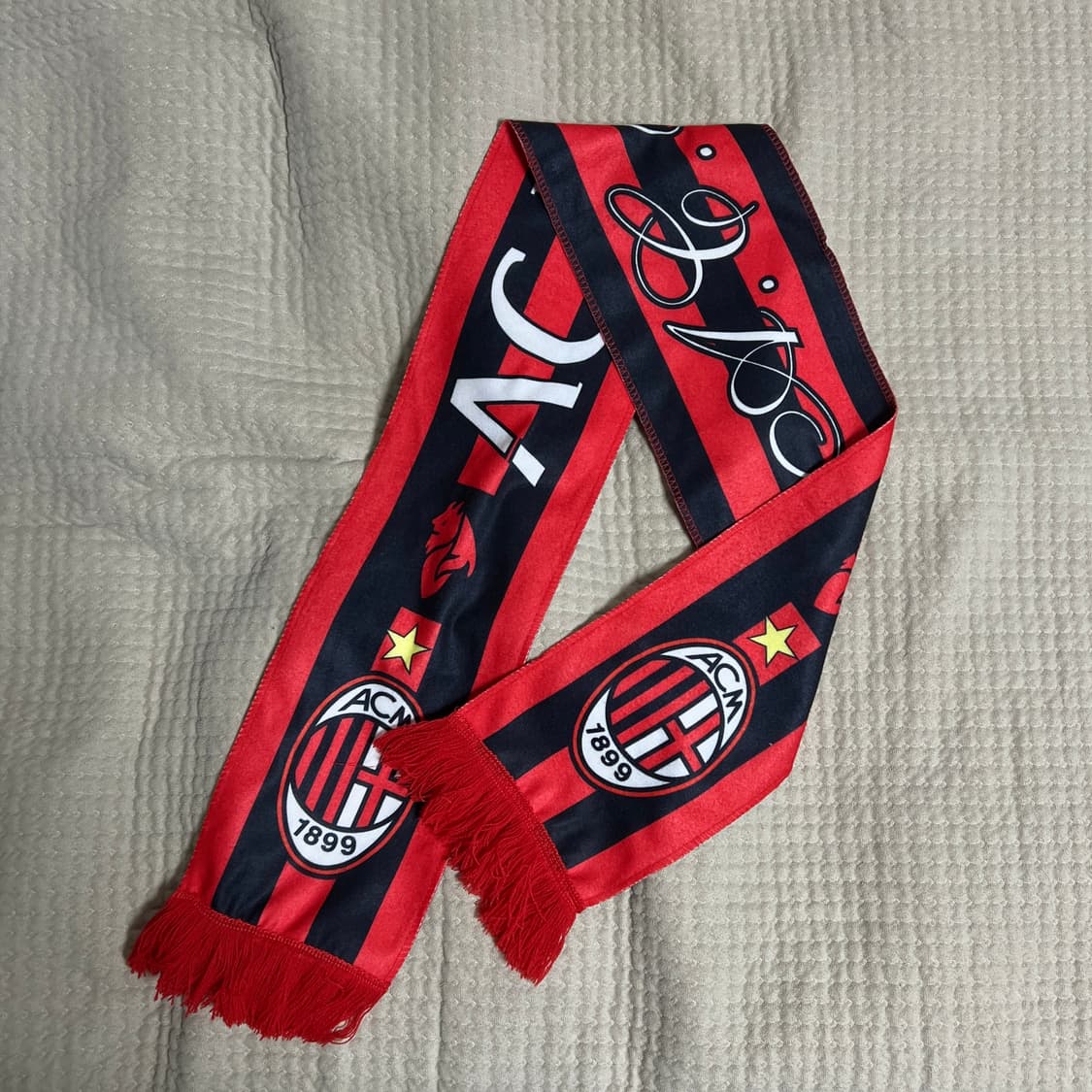 AC밀란 축구 스카프 레드 블랙 상품이미지1