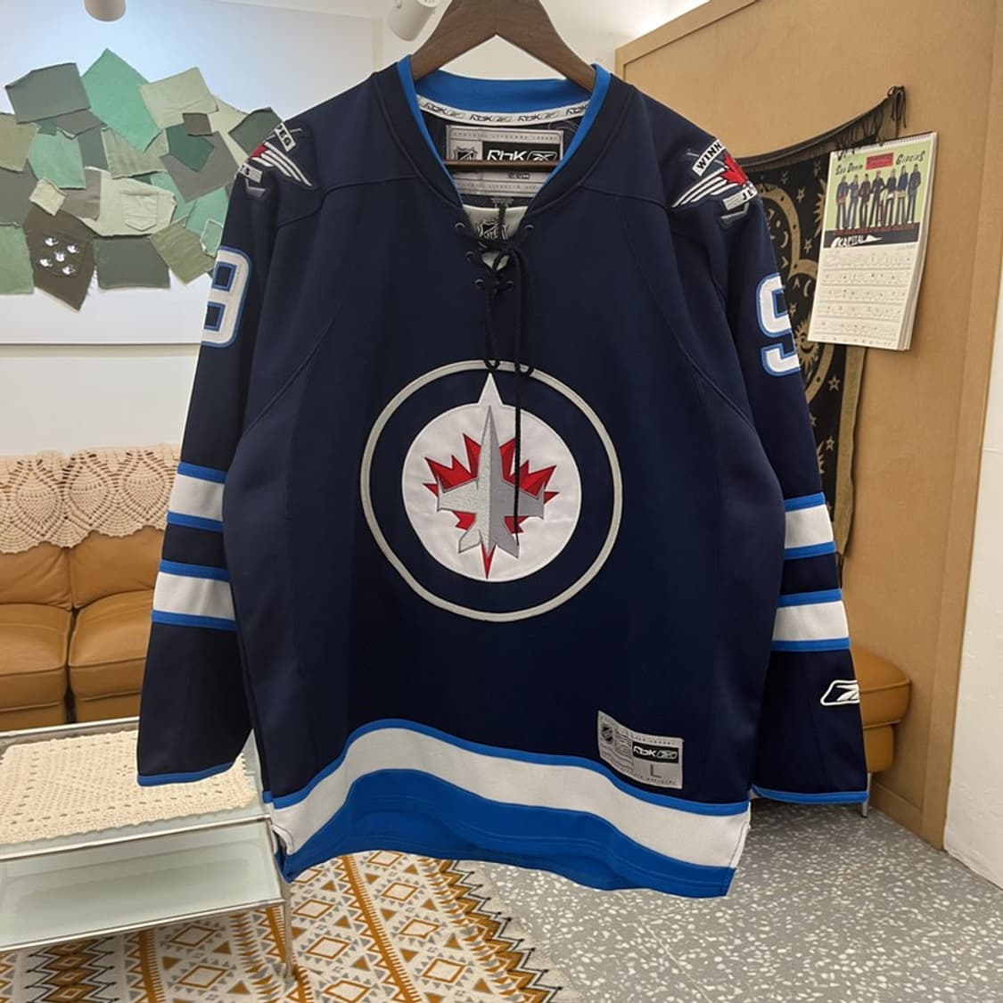 리복 NHL위니펙 제츠 블록코어 하키 유니폼 롱슬리브 L C10863 상품이미지3