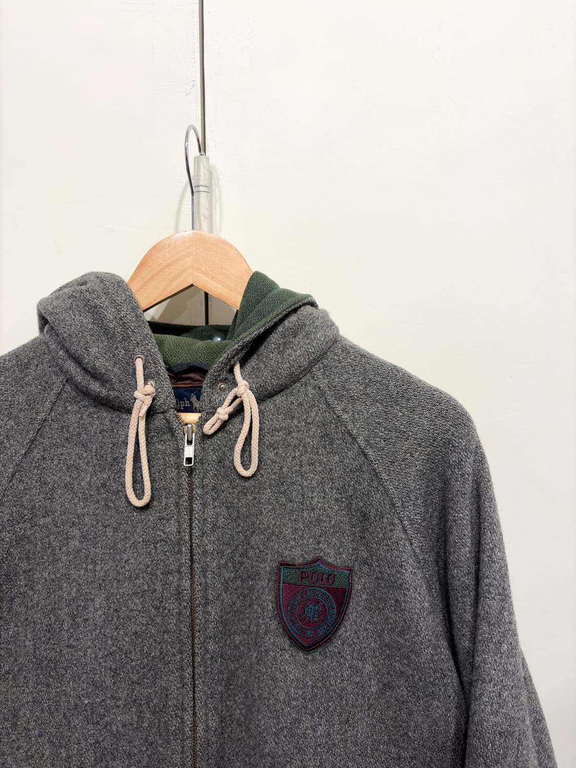 80's 폴로 랄프로렌 울 후드 집업 자켓 상품이미지3