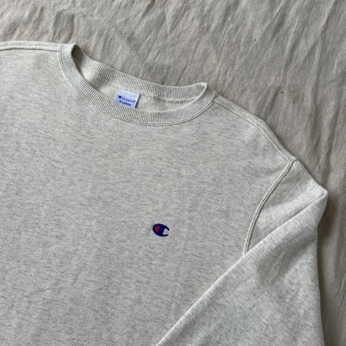 챔피온 오트밀 자수 맨투맨 XL 상품이미지1