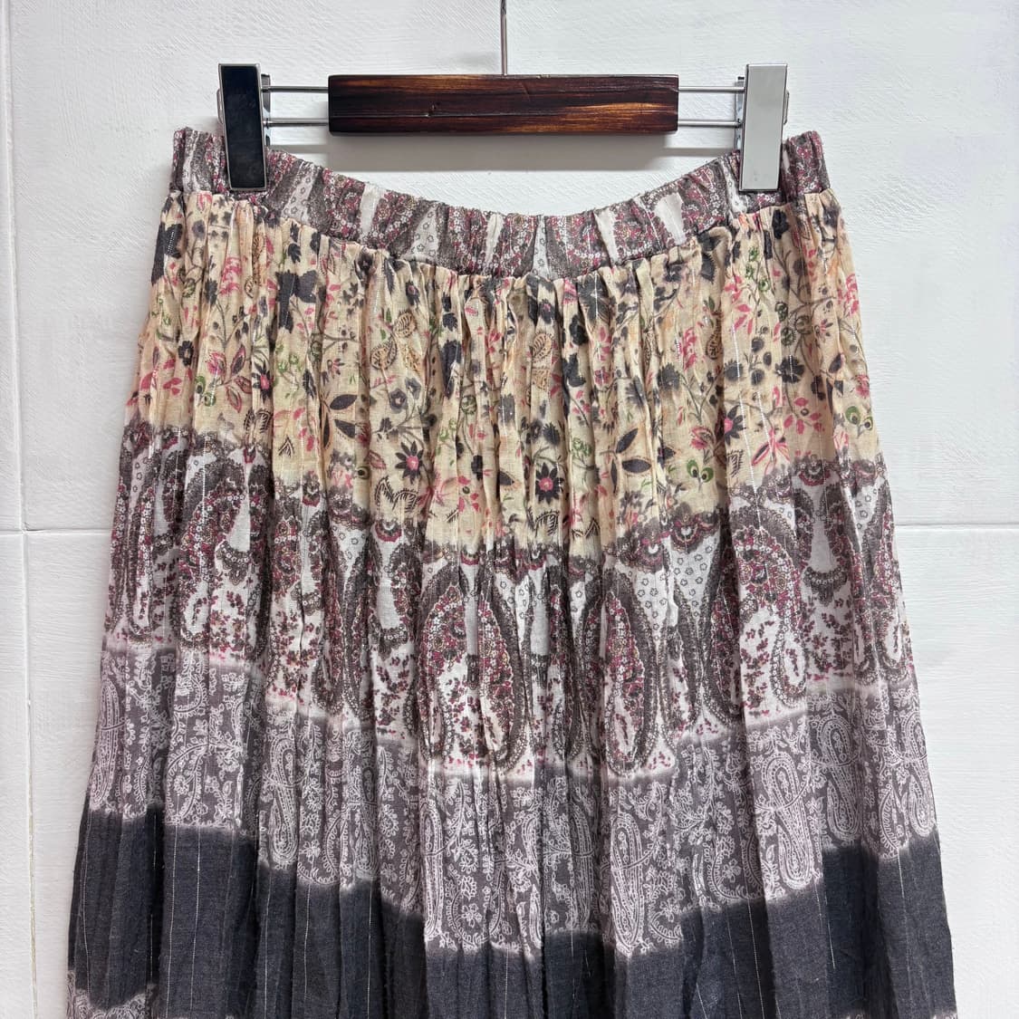 ANAP 패치워크패턴 히피 그런지 롱 스커트 JPN 상품이미지2