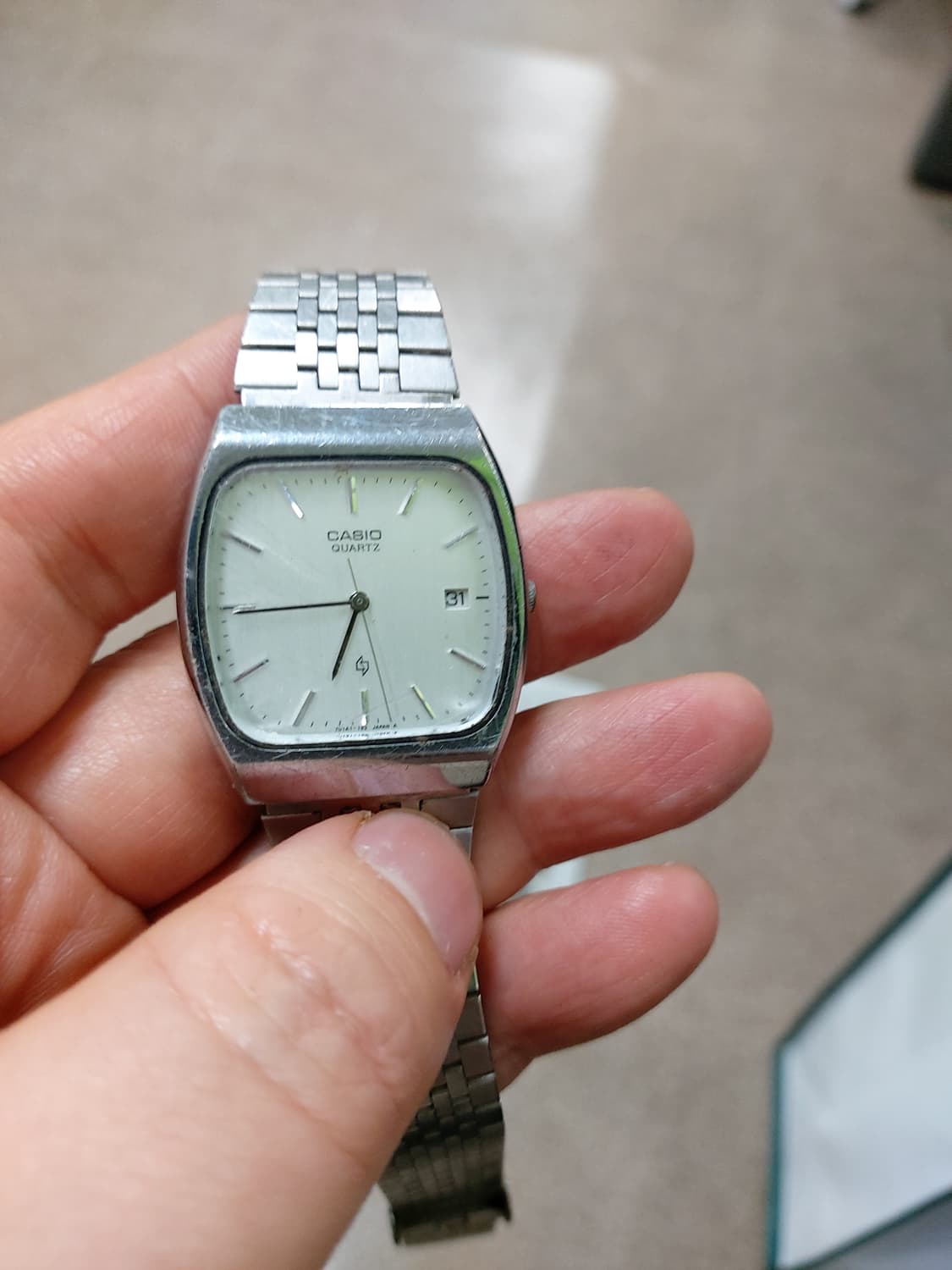 카시오 쿼츠 빈티지 남성 메탈 시계 상품이미지1