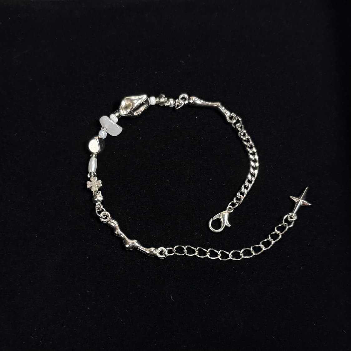 핸드메이드 비즈 팔찌 Silver Stone 027 상품이미지1