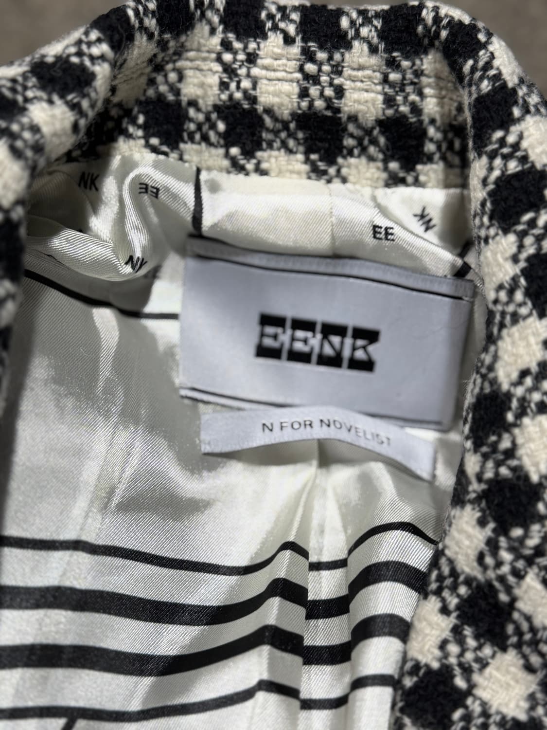 EENK 잉크 투포켓 원버튼 트위드 블레이저 자켓 상품이미지5