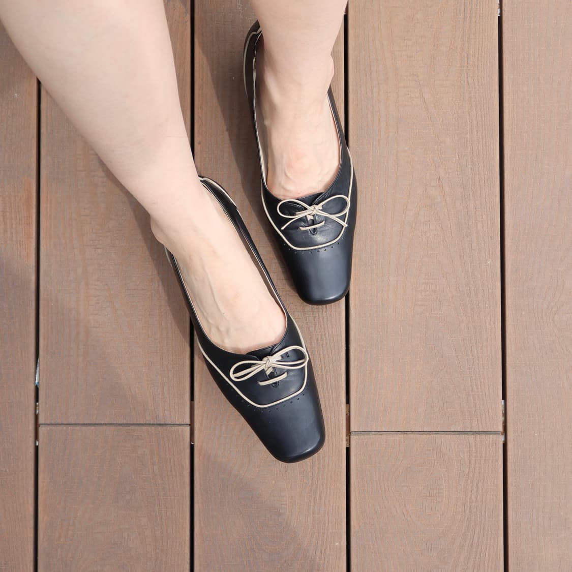 90s Margaret Howell ribbon mid heel 상품이미지1