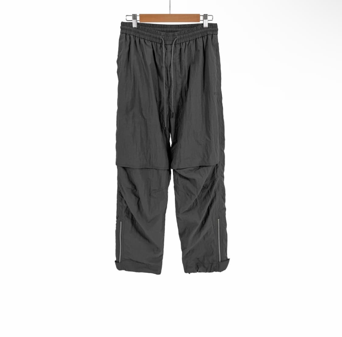 [44] 준지 남성 와이드 레그 드로우스트링 나일론 팬츠 그레이 상품이미지1