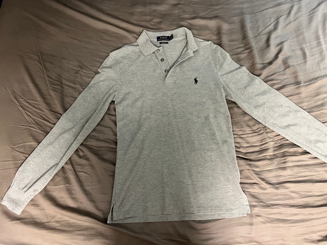 폴로 랄프로렌 그레이 긴팔 카라티 S 상품이미지1