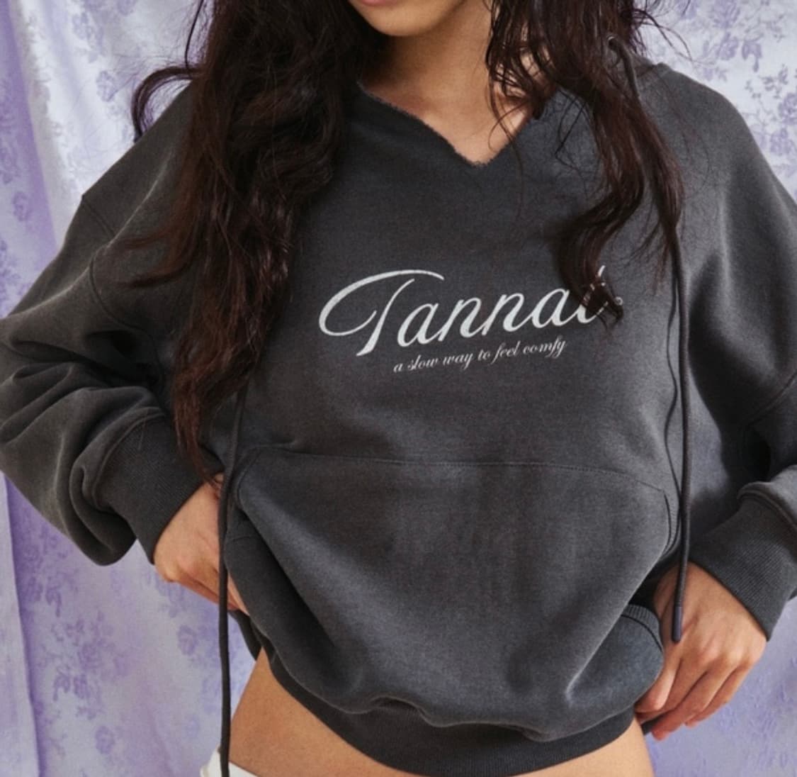타낫 T/T Relaxed pullover hoodie /charcoal 상품이미지7