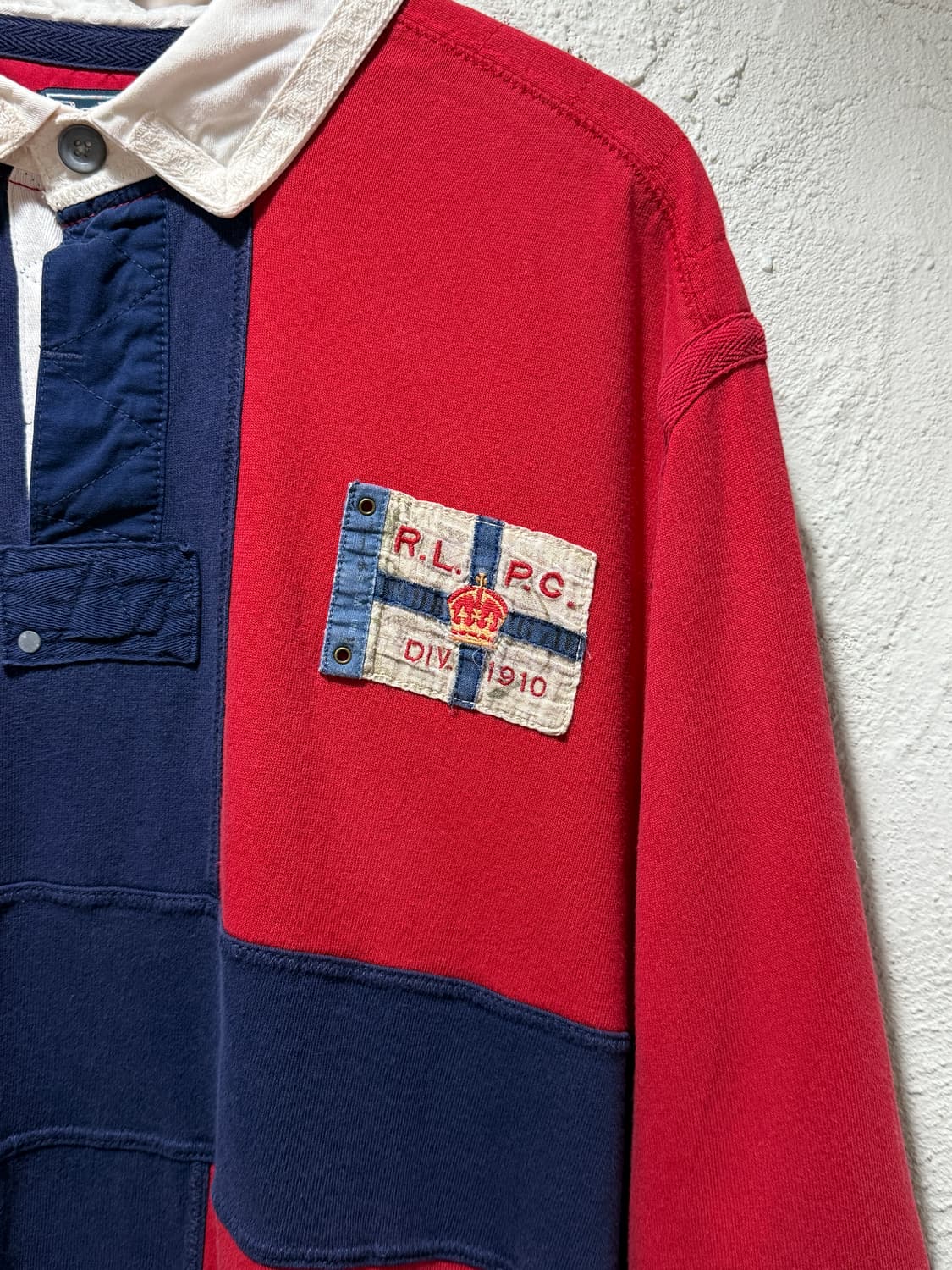 Polo Ralph Lauren 해군 재단사 럭비 롱슬리브 셔츠 상품이미지7