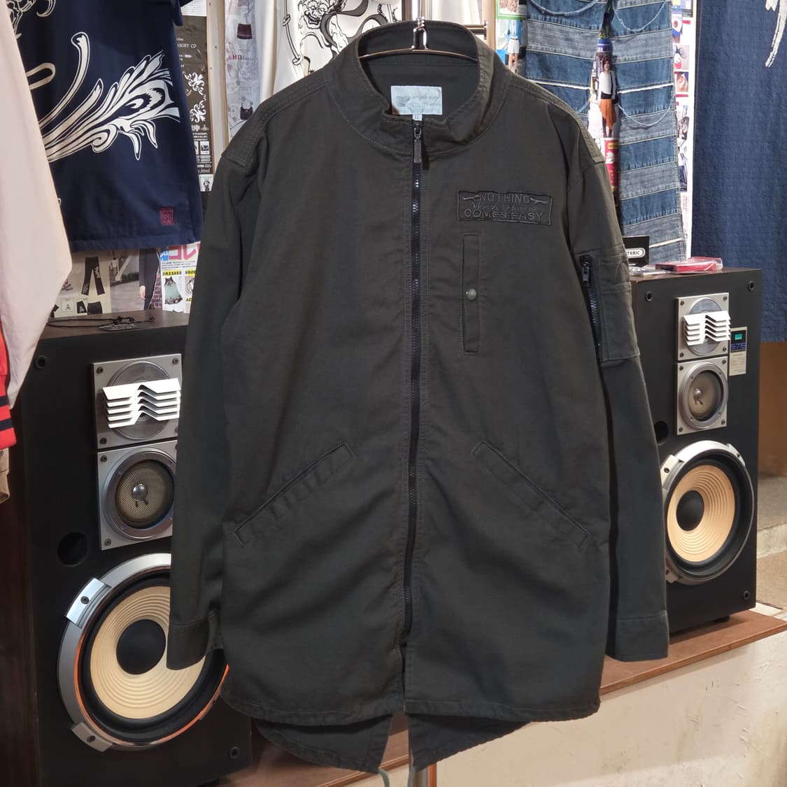 JPN 카키 패치워크 피쉬테일 야상 자켓 상품이미지2