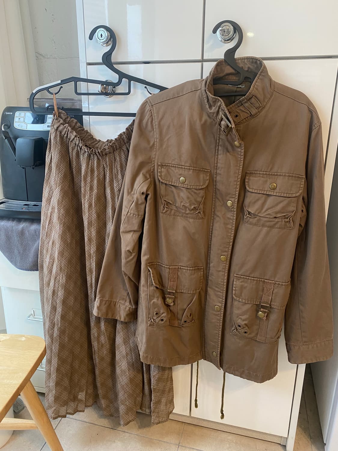 야상 얼쓰뮤직스커트 세트 상품이미지1