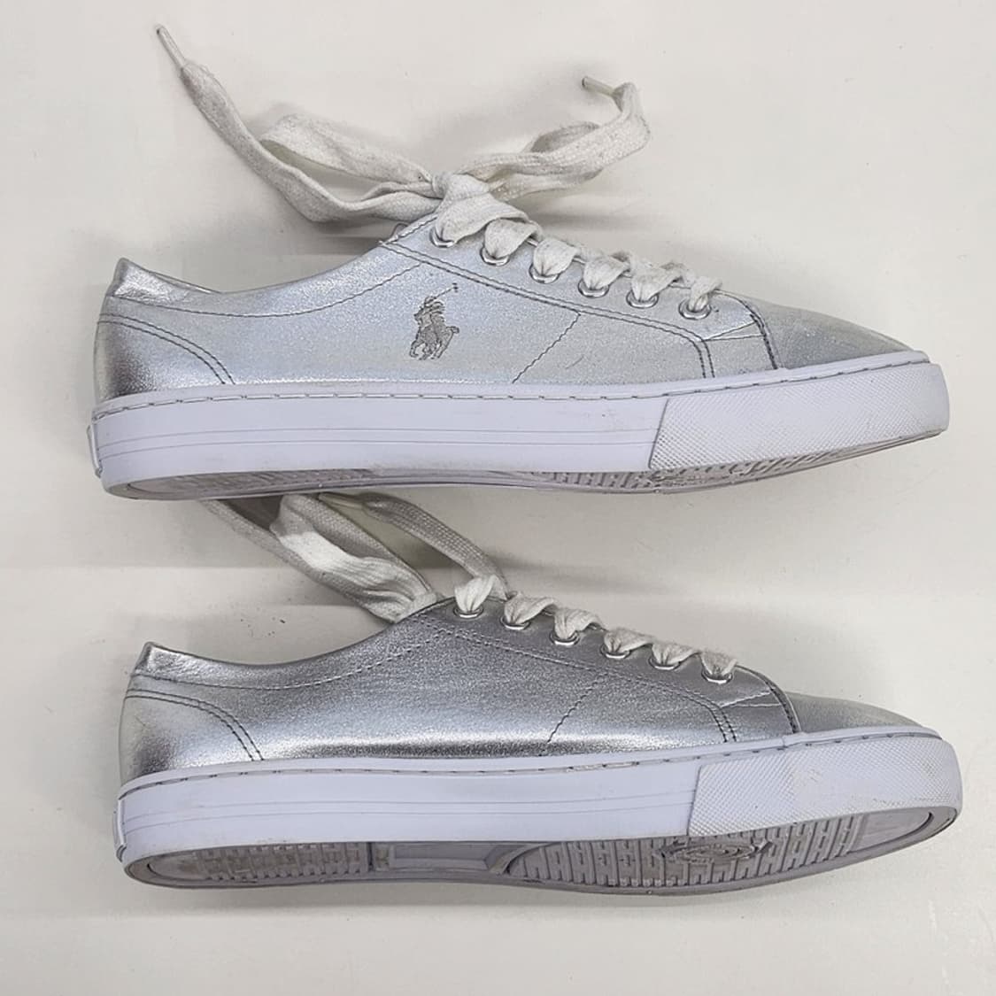POLO RALPH LAUREN 메탈릭 실버 스니커즈 245 상품이미지3