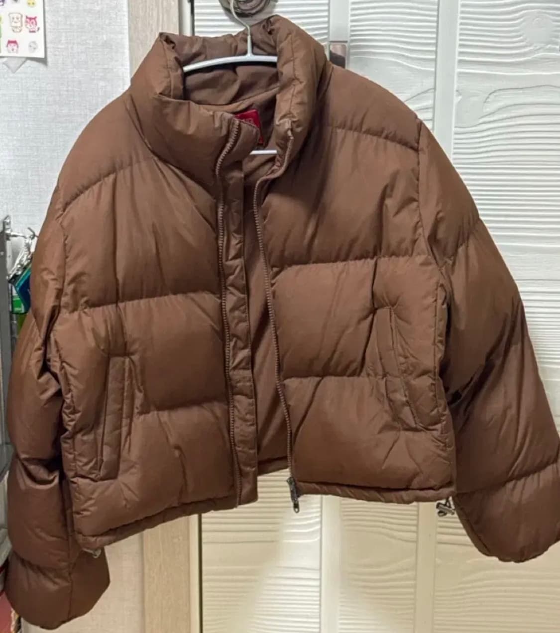 비터셀즈 크롭 브라운 패딩 숏패딩 상품이미지1