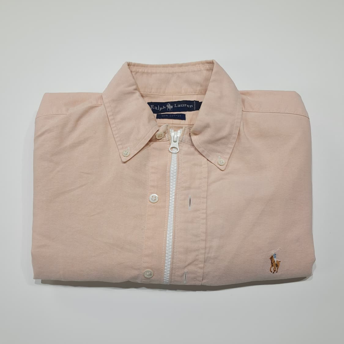 CK105 Free 폴로 00s 말레이시아판 오렌지피치 크롭 셔츠 상품이미지6