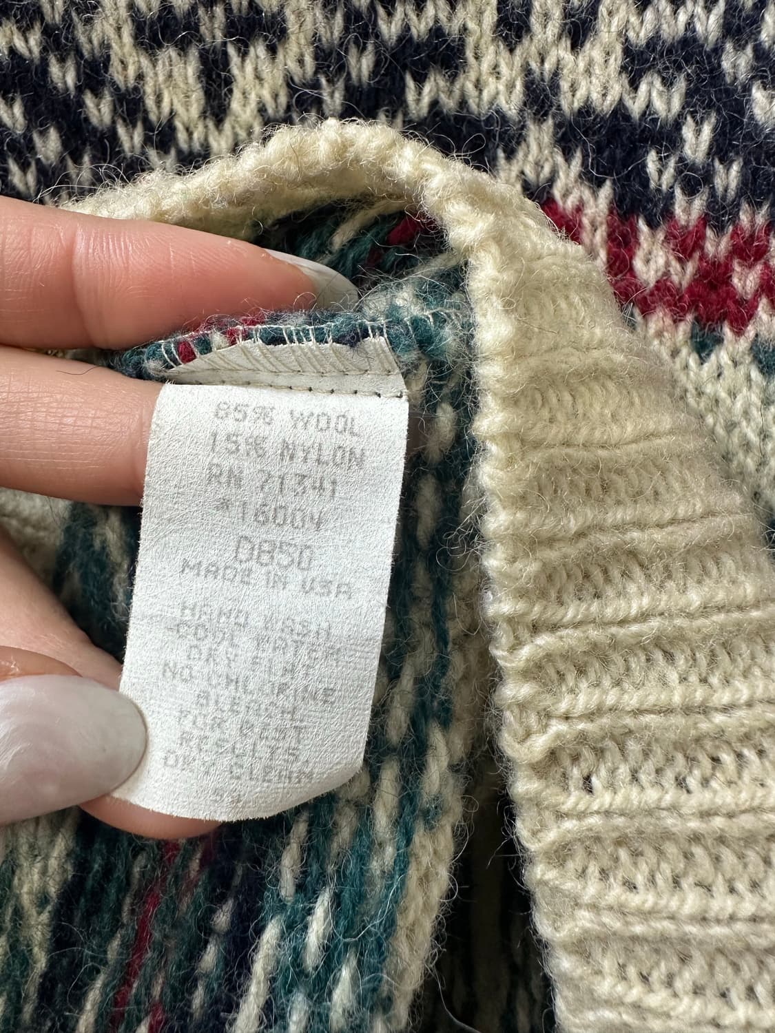 L.L.Bean 엘엘빈 페어아일 헨리넥 울 니트 스웨터 상품이미지6