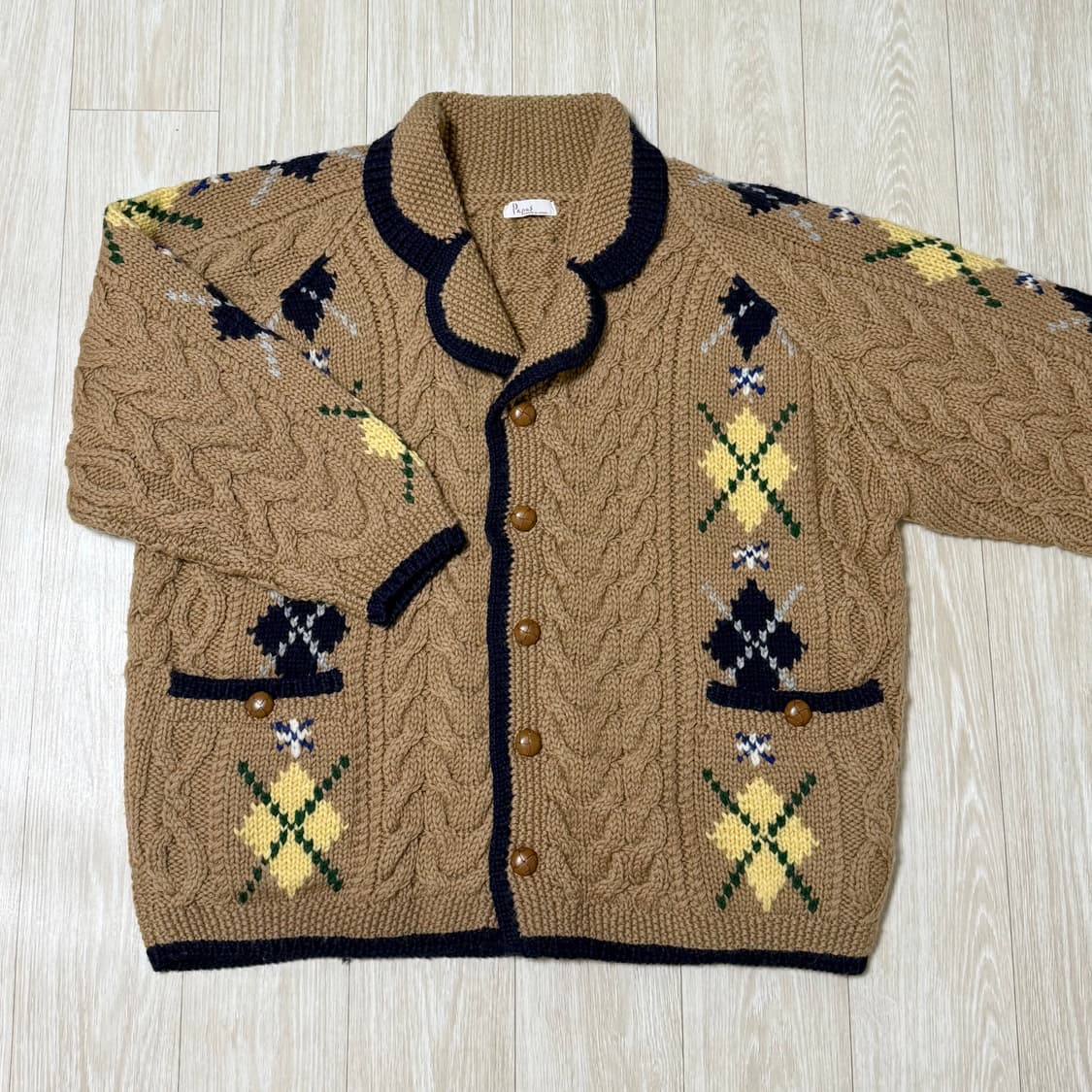 영국 브랜드 papas 헤비울 아가일 코위찬 상품이미지2