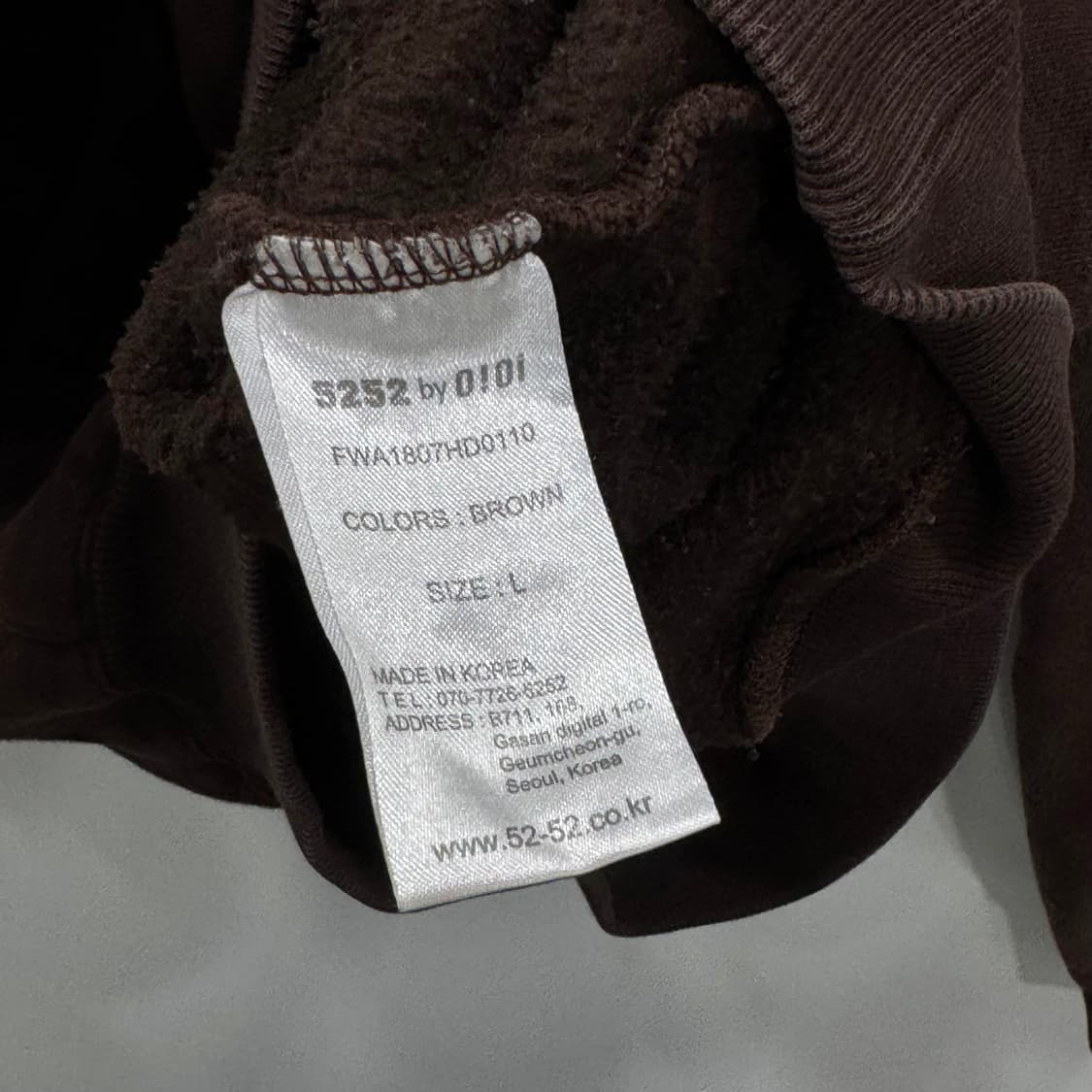 OiOi 브라운 오리지날 후드티 L 상품이미지5