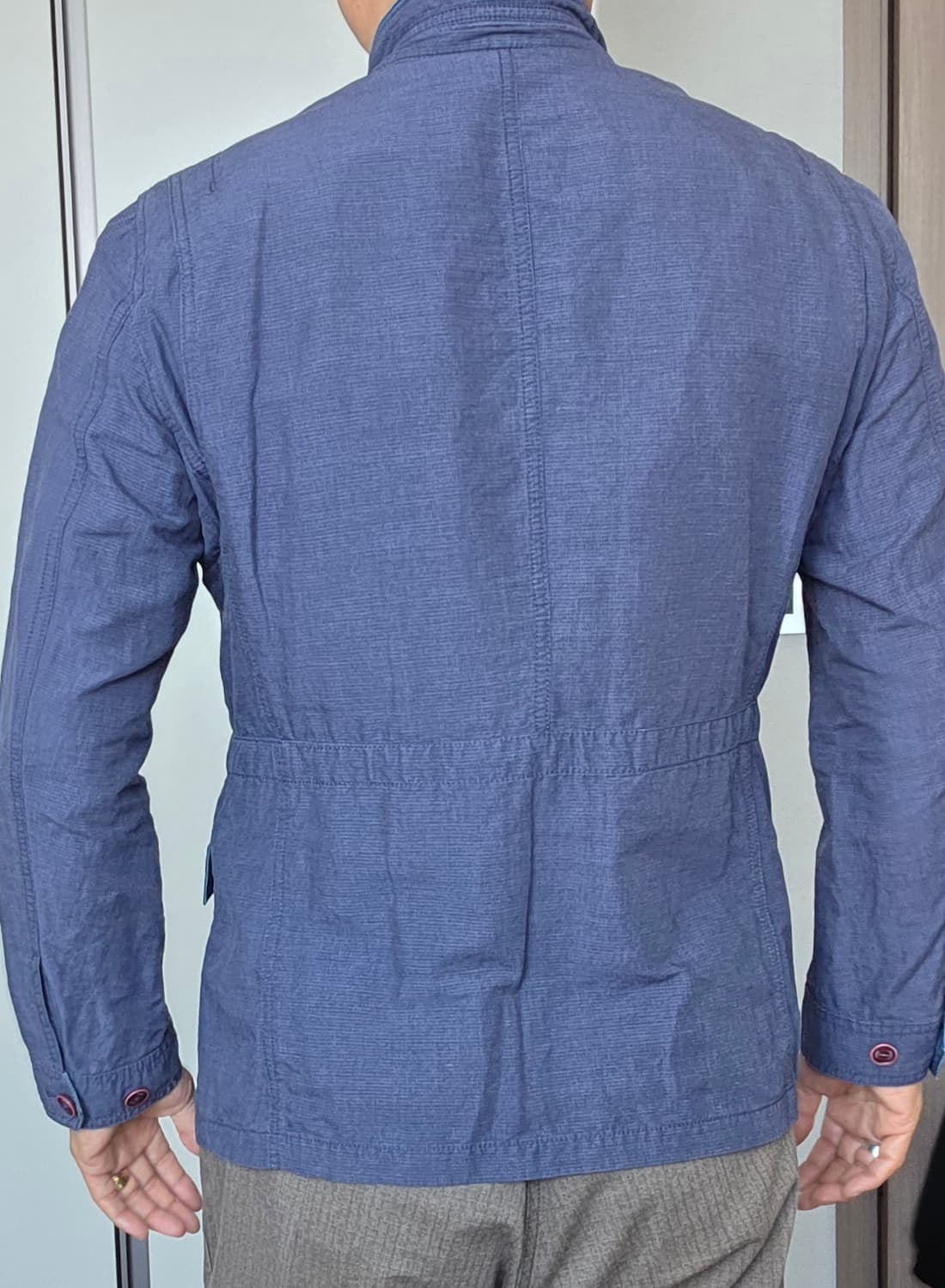 로가디스 (ROGADIS) 언콘 밴드 카라 린넨.코튼 블루 자켓 (100 상품이미지7