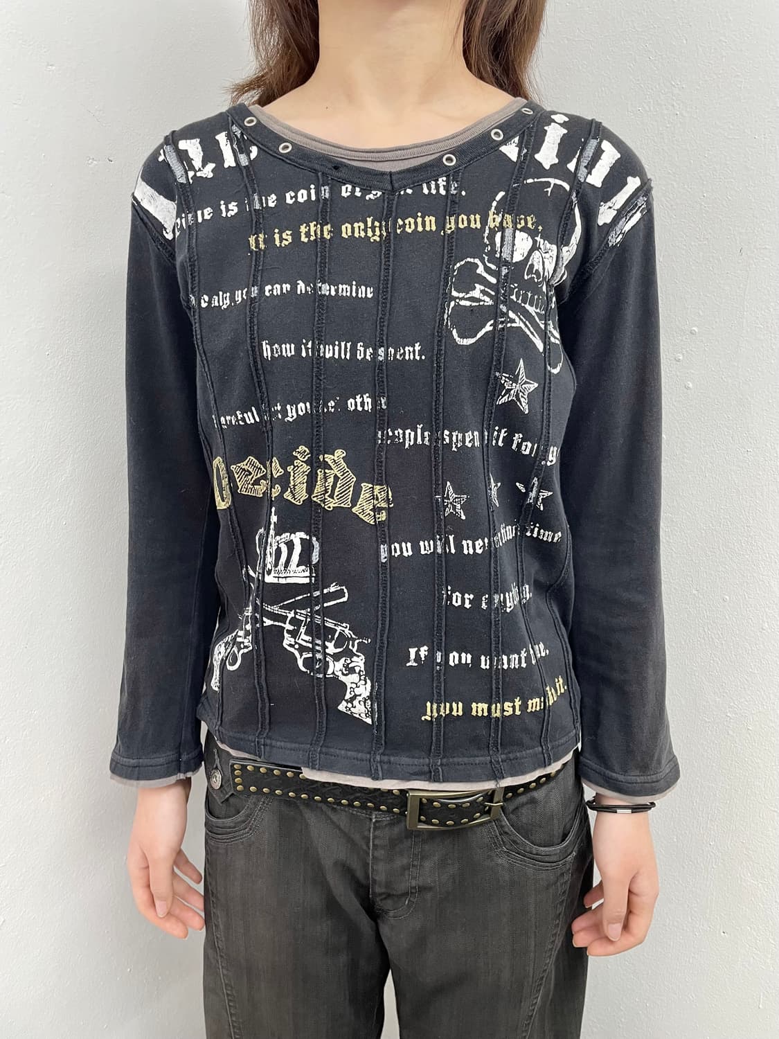 레이어드 디테일 펑크 슬리브 상품이미지1