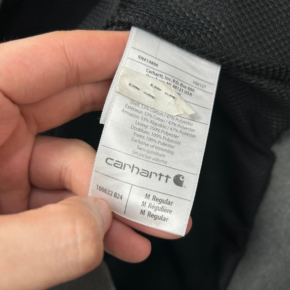 칼하트 그레이 써멀 후드집업(M) 상품이미지3