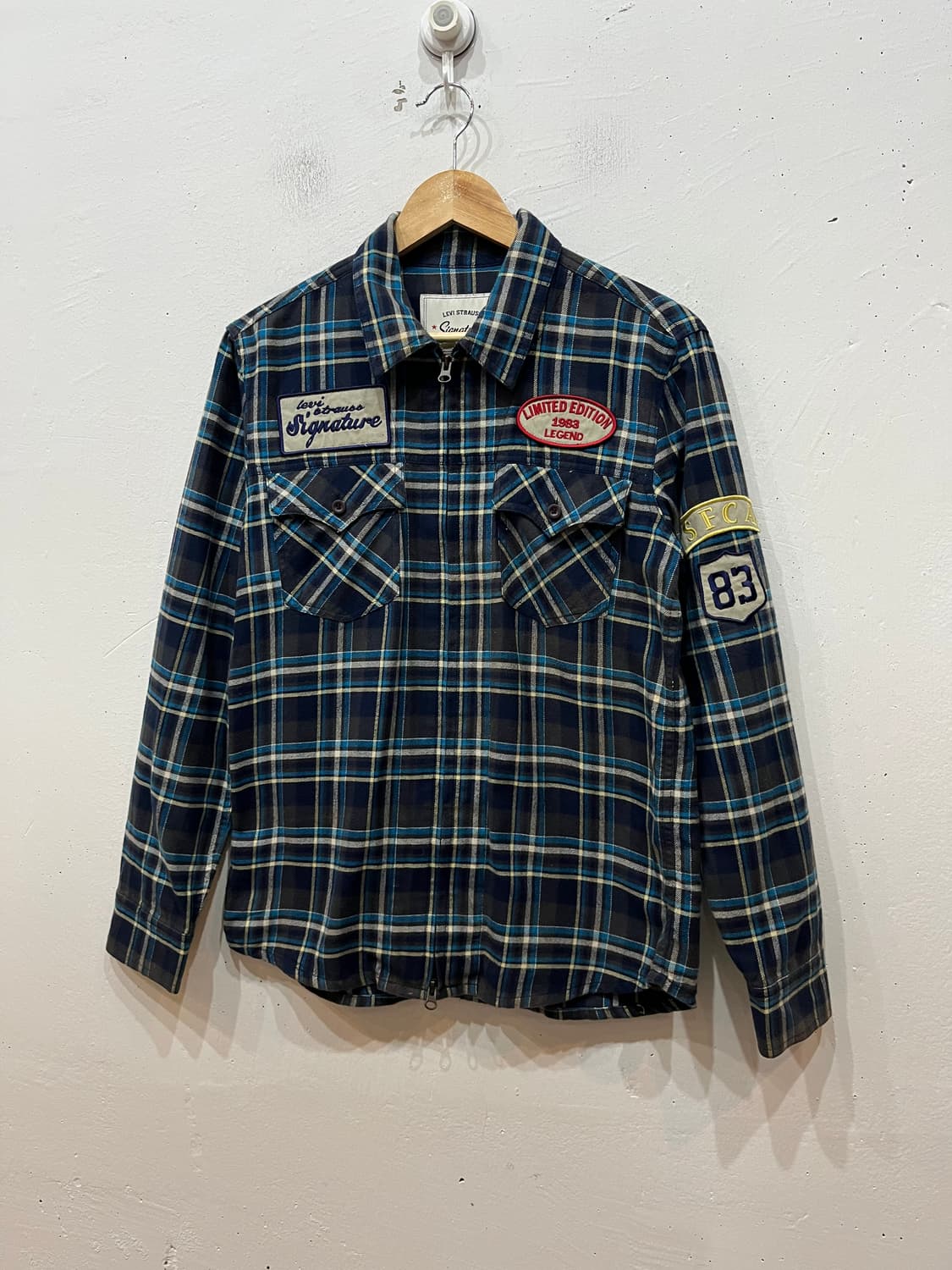 리바이스 체크 플란넬 집업 셔츠 95 상품이미지1