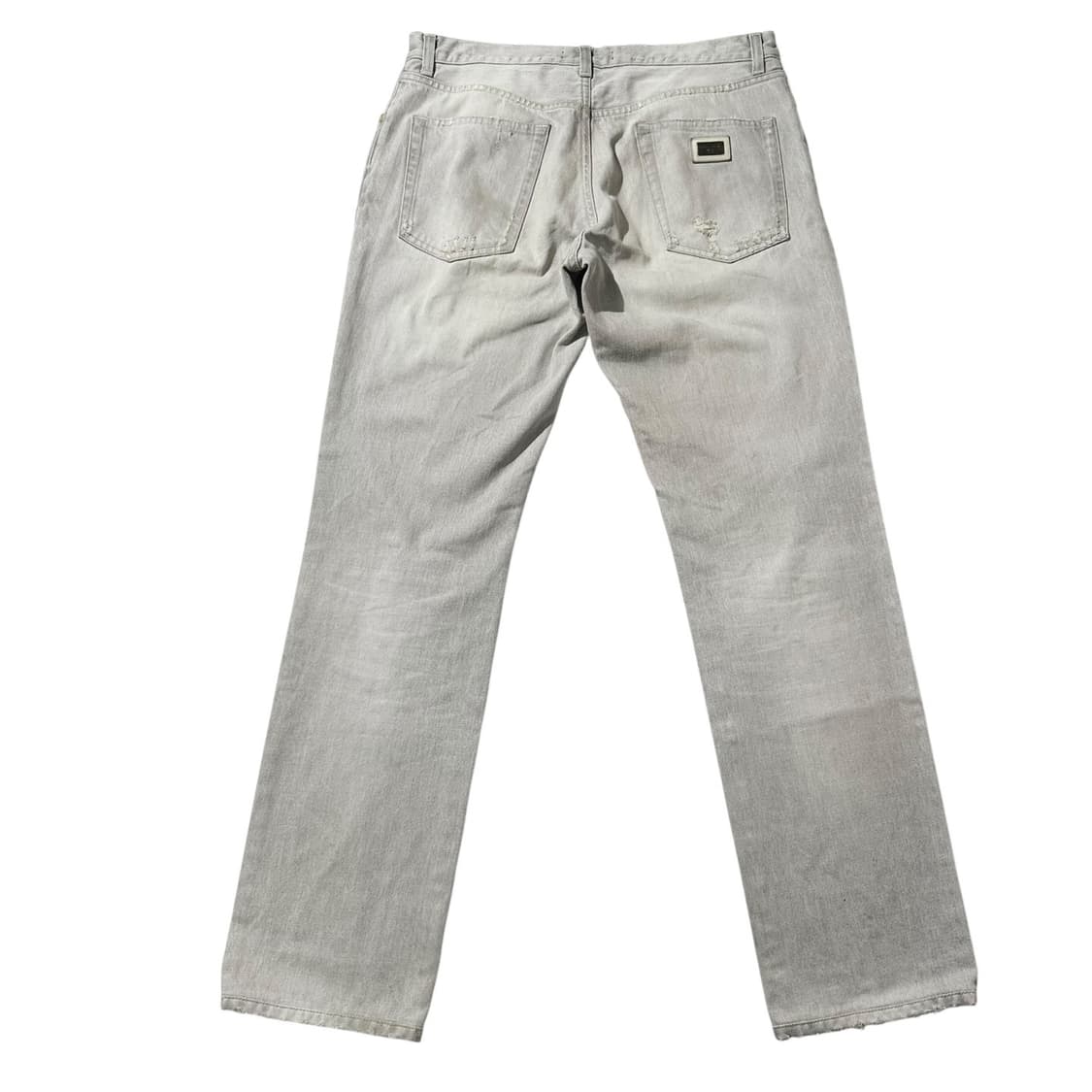 (매장판) 돌체 앤 가바나 메탈 플레이트 디스트레스드 데님 팬츠 상품이미지1