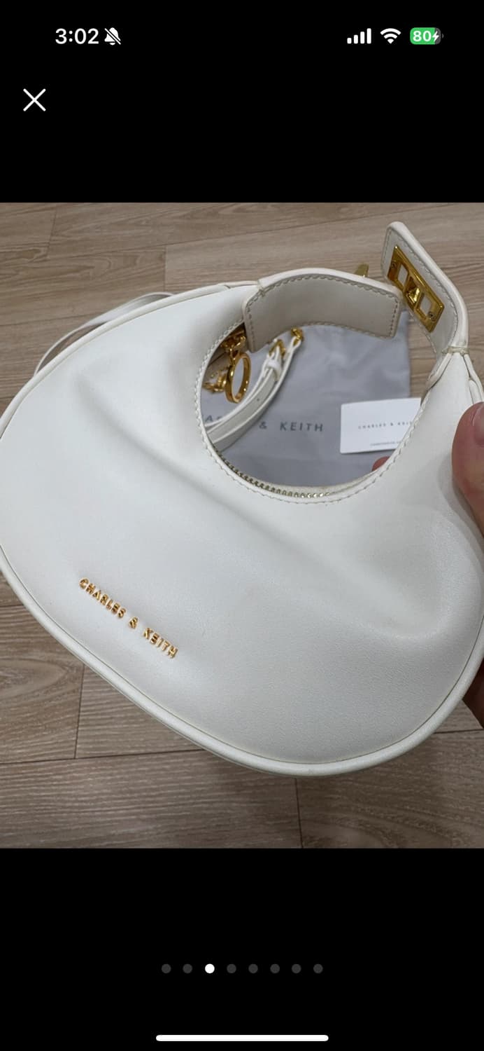찰스앤키스 화이트 숄더 호보백 상품이미지3