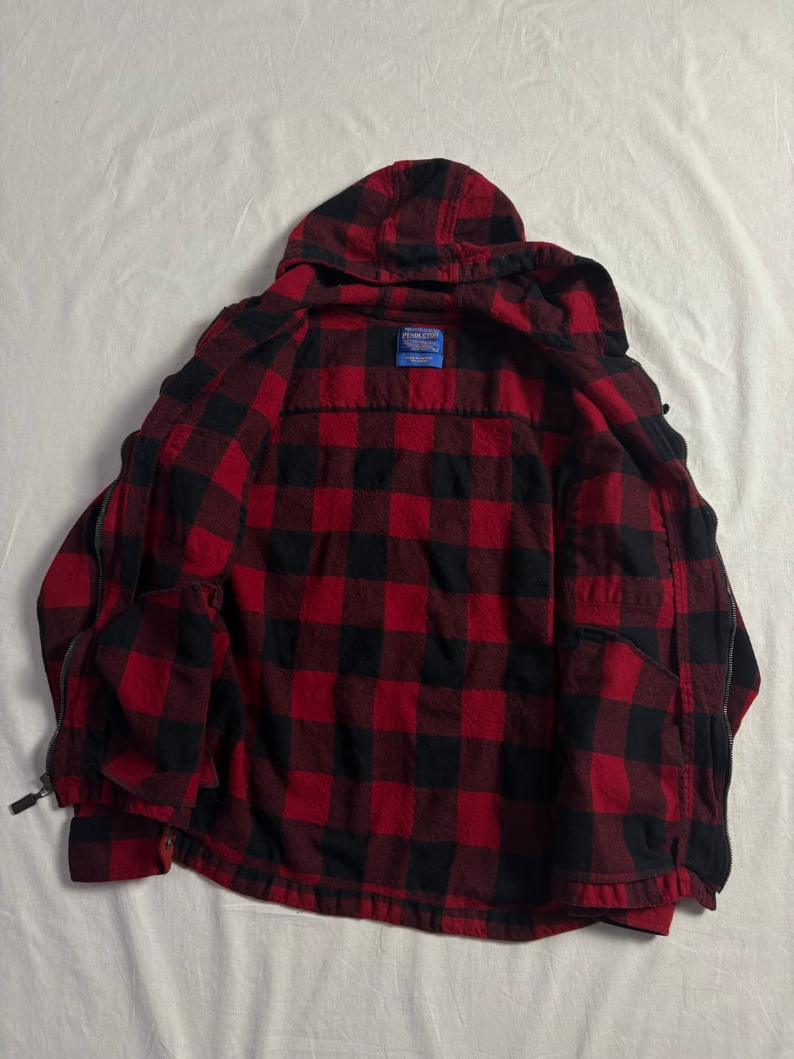 Pendleton 펜들턴 울 체크 후디 자켓 XL 상품이미지3