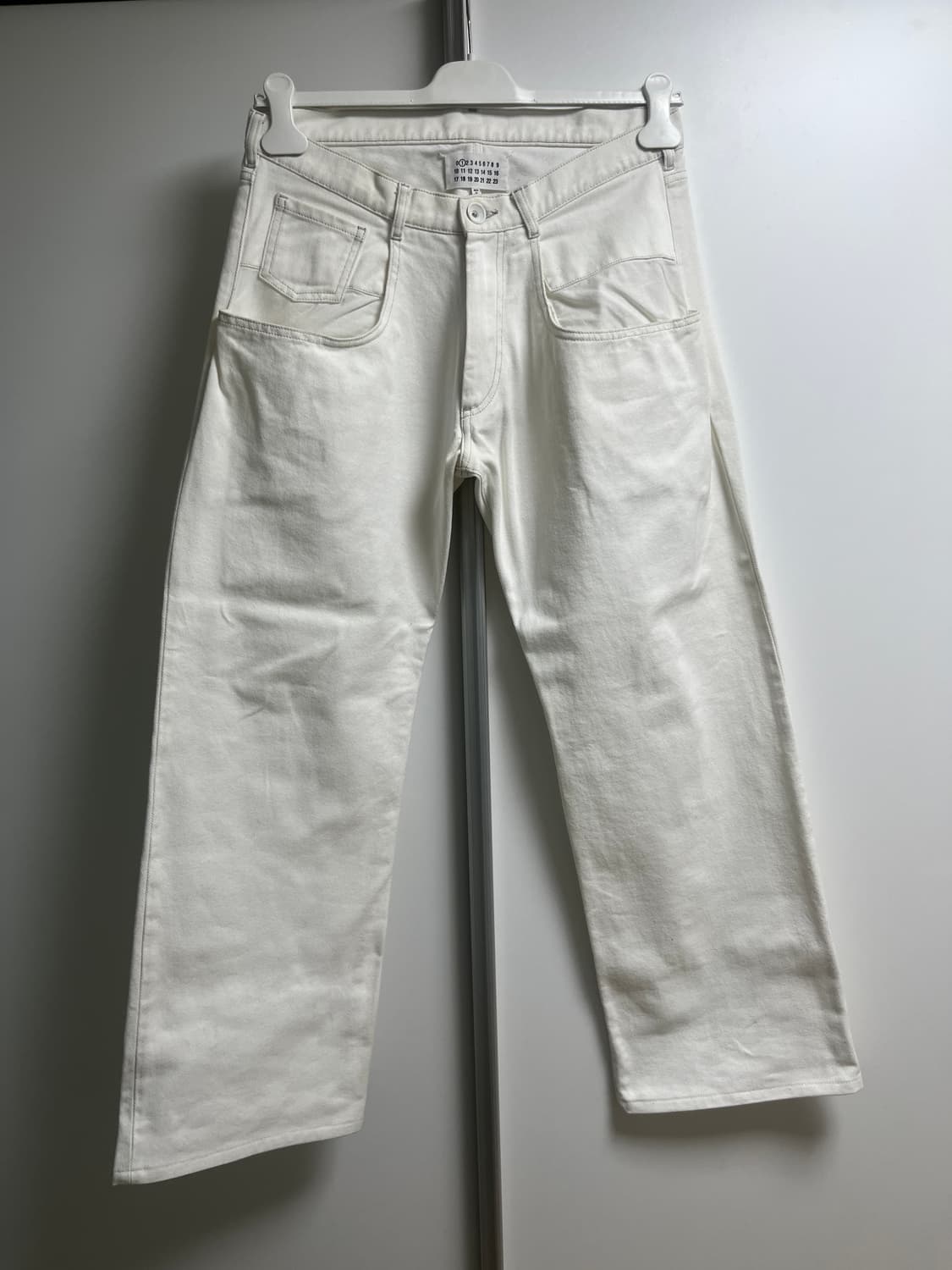 마르지엘라 콘트라스트 세미 부츠컷 와이드 팬츠 상품이미지1