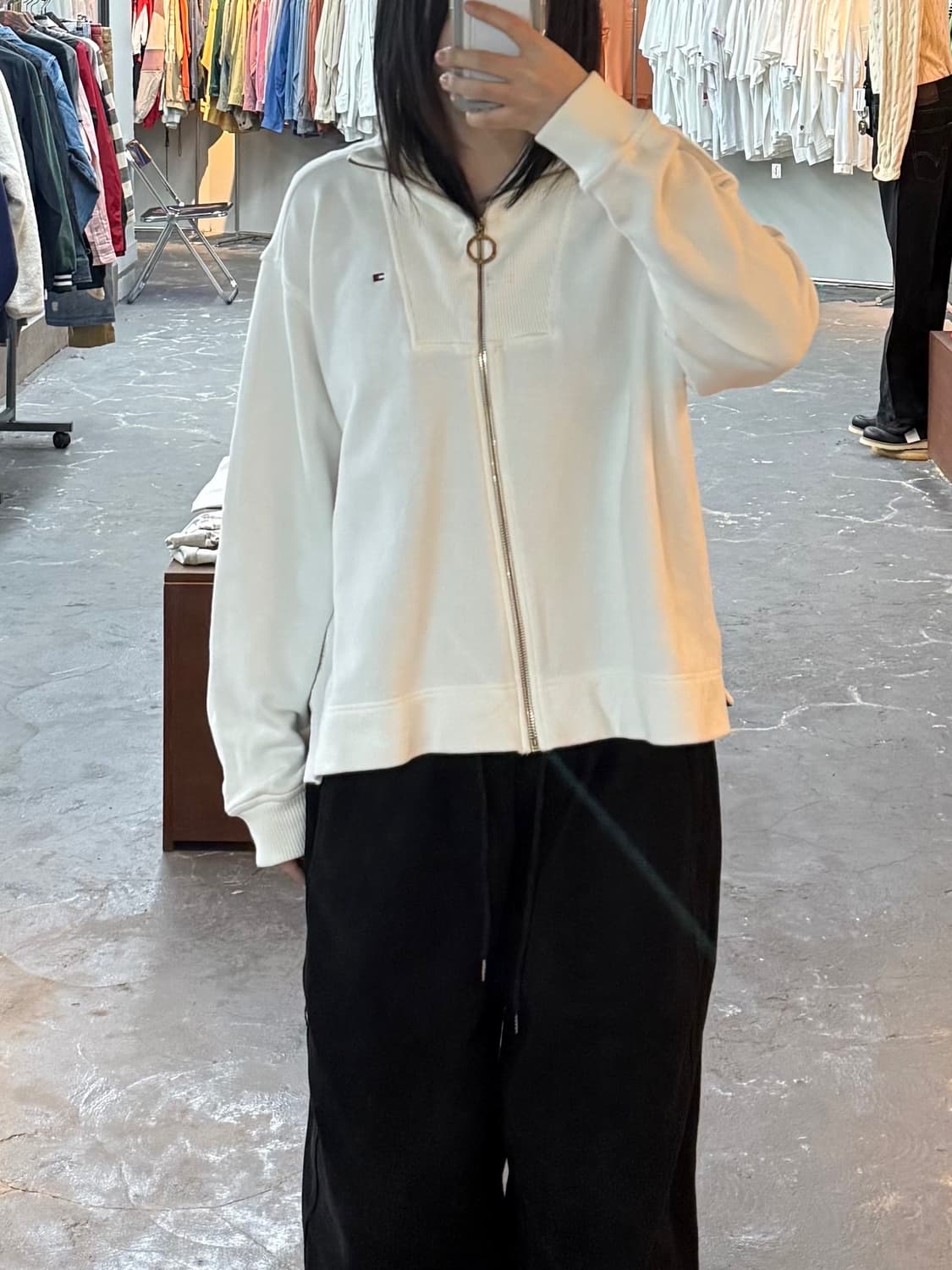 타미힐피커 화이트 집업 자켓H1425 상품이미지1