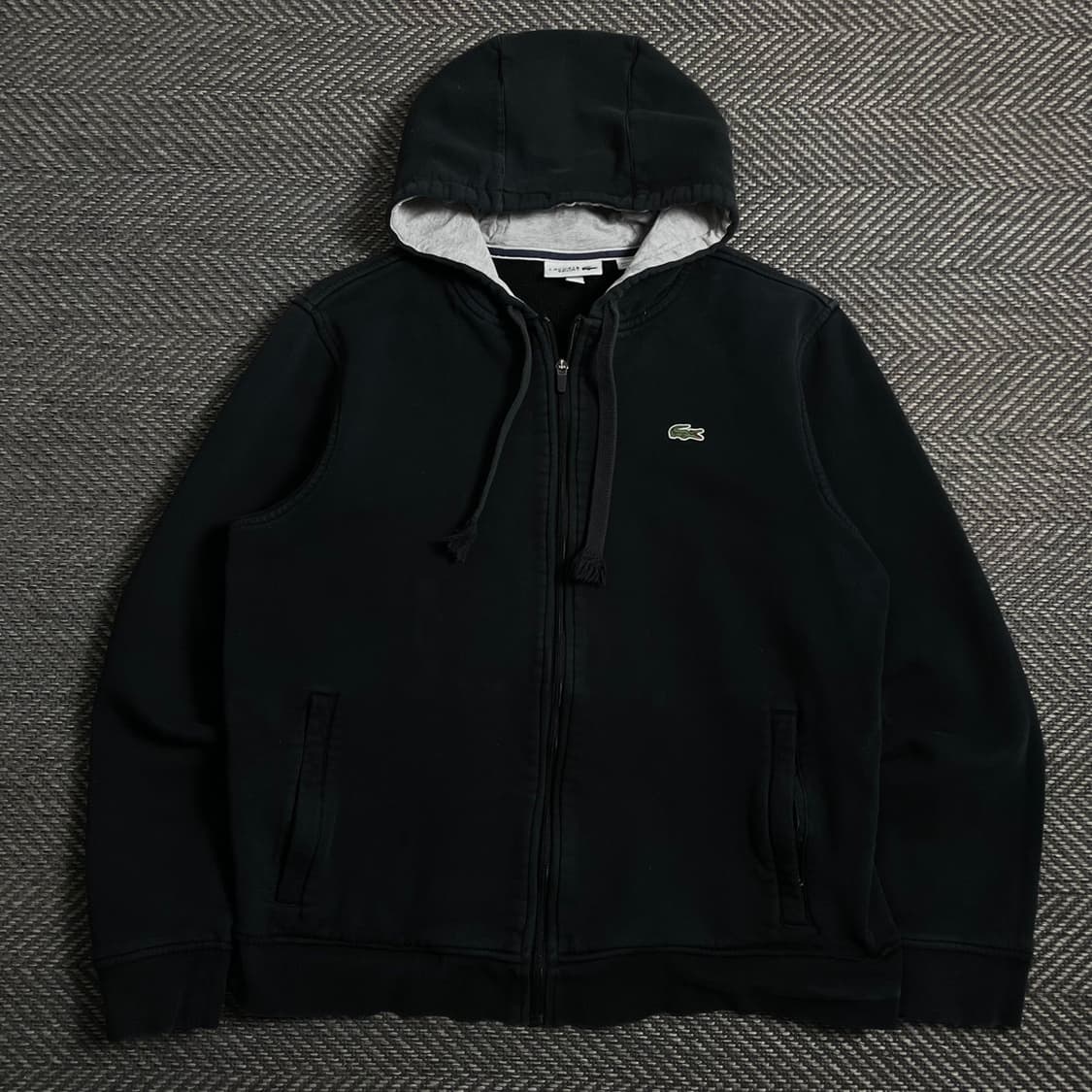 라코스테 자수로고 미니멀 후드 집업y 4616 상품이미지2
