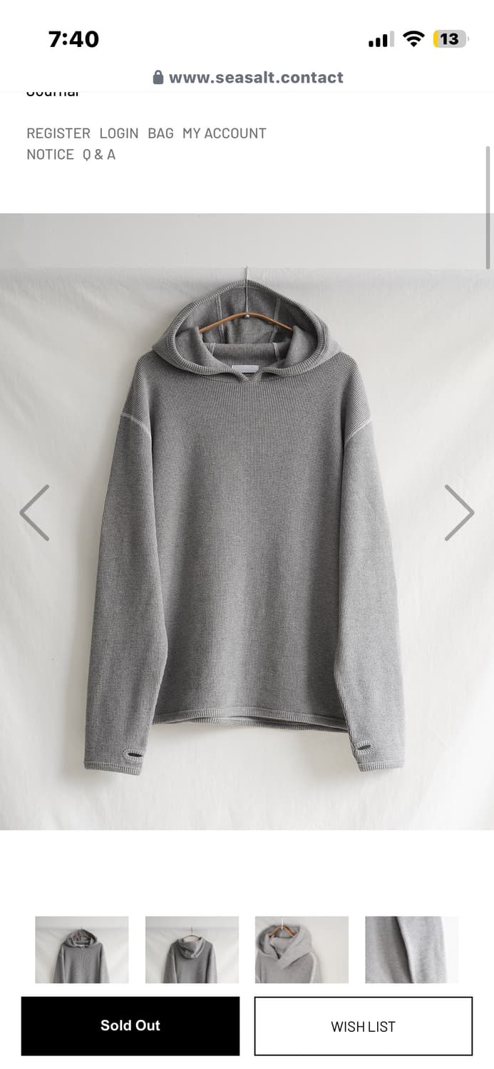 씨솔트 와플후디 멜란지 3 상품이미지1