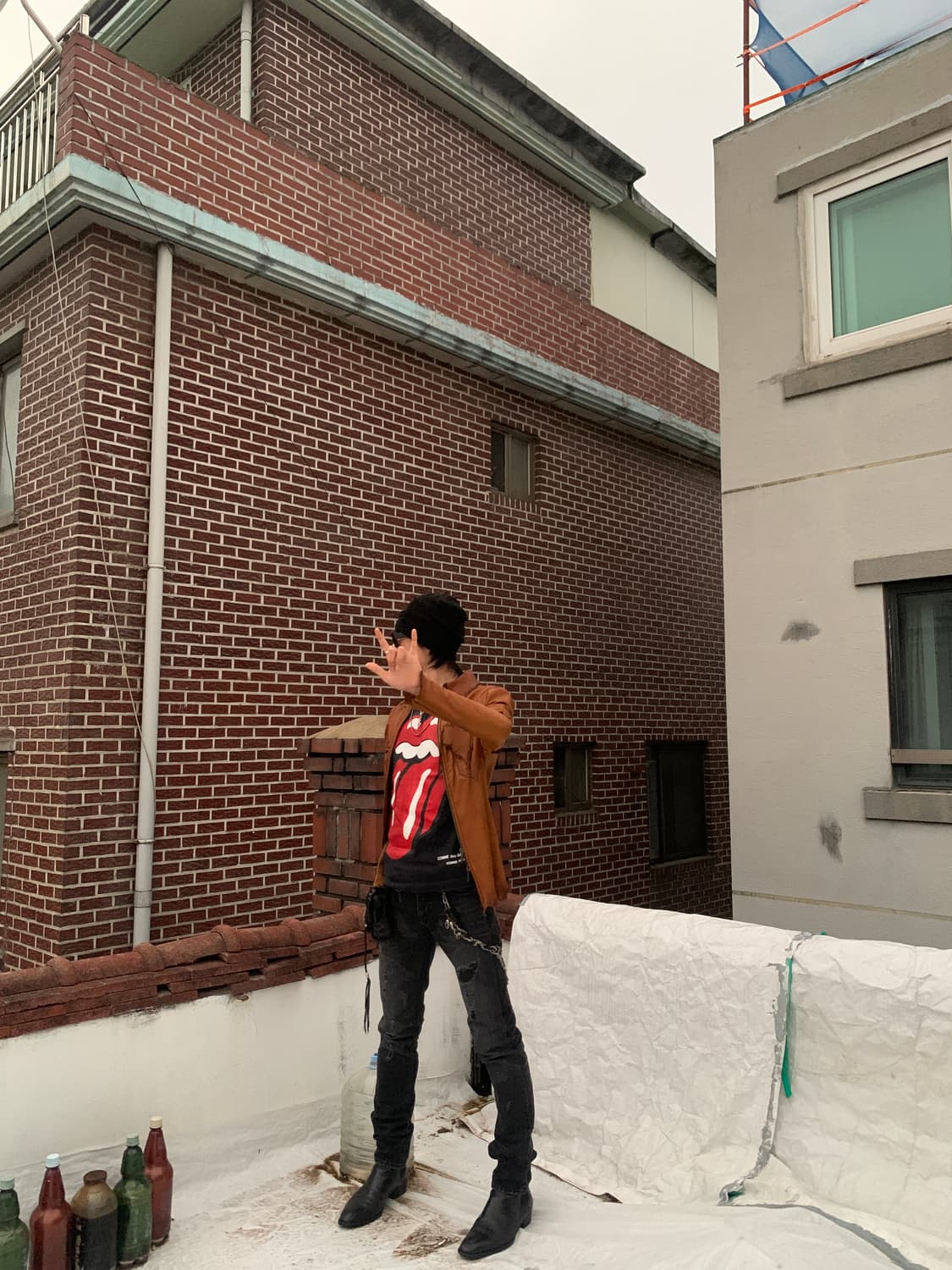 Roen skull crush black denim pants 상품이미지3